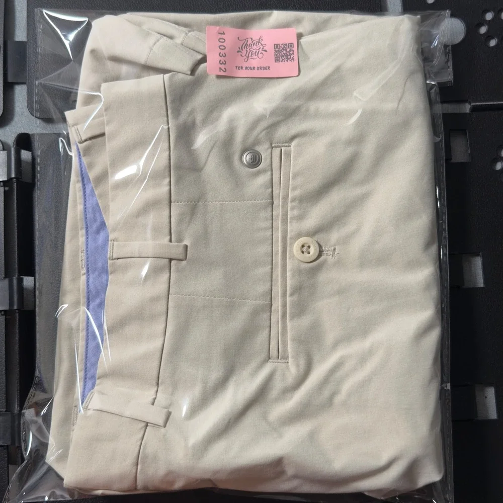 Peter Millar Surge Shorts Mens 38 Cream Good Crown Crafted Tailored Fit Golf